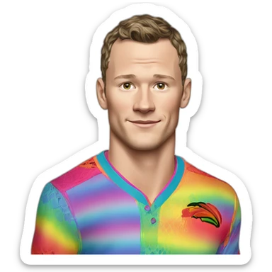 Disco Jonathan Toews wearing rainbow lace shirt sticker