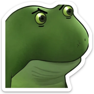 Straight face side eye sticker