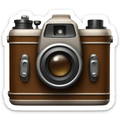 Brown vintage camera sticker