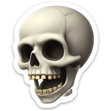 Mind blow skull smiling ￼ sticker
