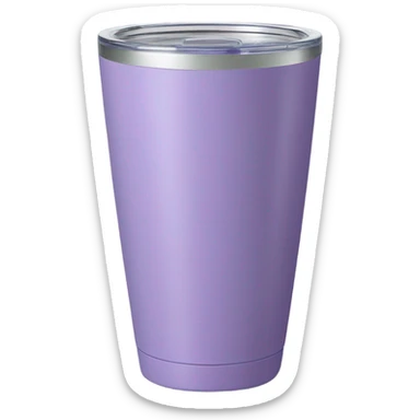 Light purple tumbler without face with a lid sticker