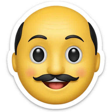 Smiley face with Hitler mustache sticker