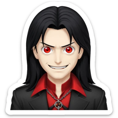 Alucard from Hellsing grinning sticker