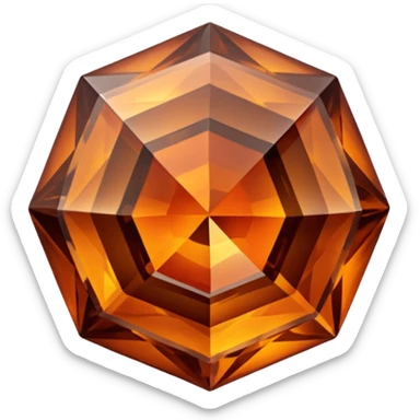 chatoyant gemstone crystal brown and dark orange 3d png background layers sticker
