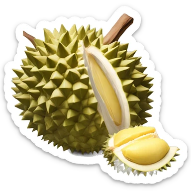 Durian fruit sticker