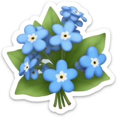 Bouquet of forget me nots  sticker