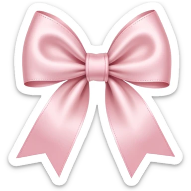 light pink ribbon bow sticker
