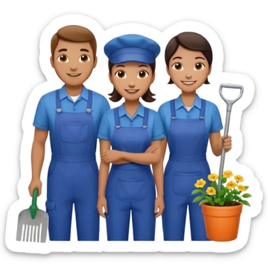 Housekeeping and gardener Couple sticker