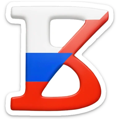 letter Z with russian flag  sticker