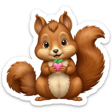 Squirrel blowing a kiss sticker