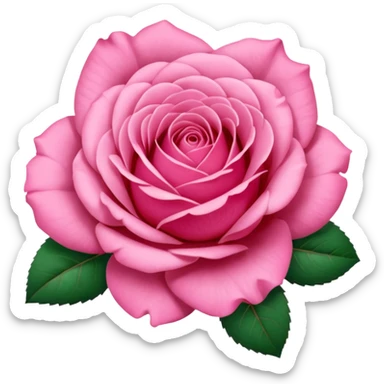 “A Polaroid-style photo of a pink rose  sticker