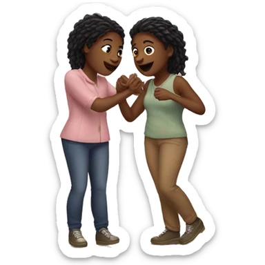 Two lesbian in extra romantic vibe sticker