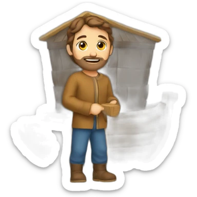 Noah building the ark sticker