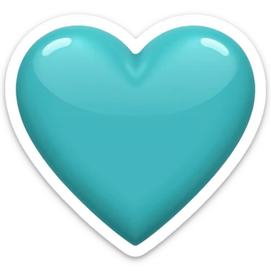 Turquoise heart sticker