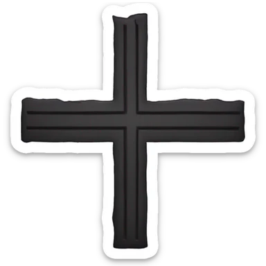finland flag emoji but the cross is black and the rest of the flag is purple sticker