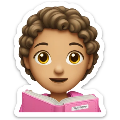 Girl holding pink bible sticker