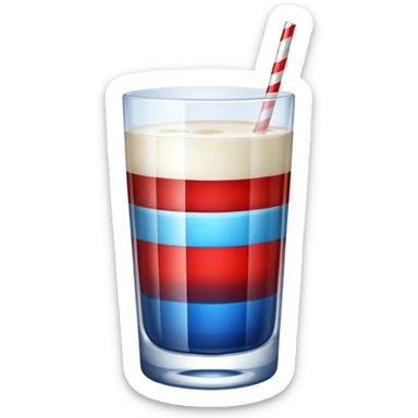 Red white and blue drink sticker