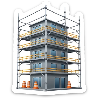 buildings under construction sticker
