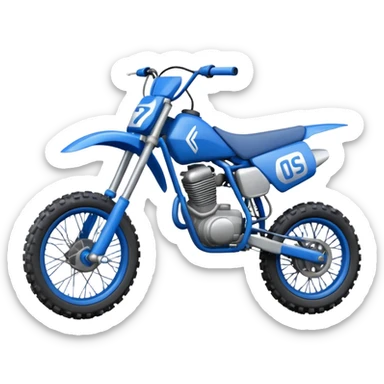 dirt bike blue  sticker