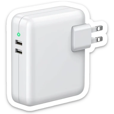 white phone charger sticker