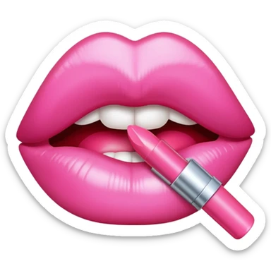 pink kiss sticker