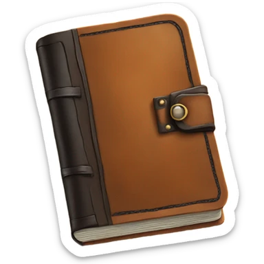 old leather journal sticker