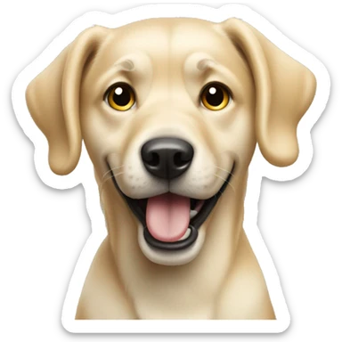 Blonde dog tapping watch  sticker