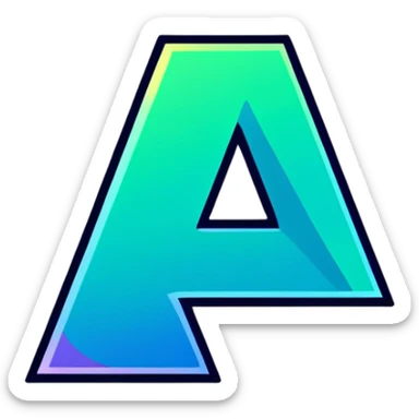Colorful Gradient Alphabetical Letter “A” sticker