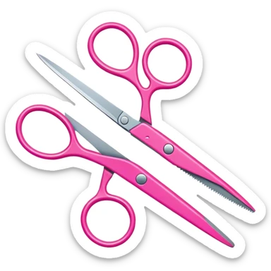 Una Tijera rosa sticker