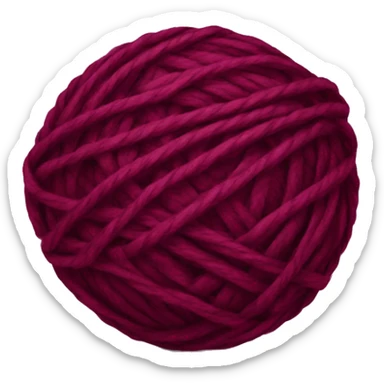 burgundy ball of thread sticker