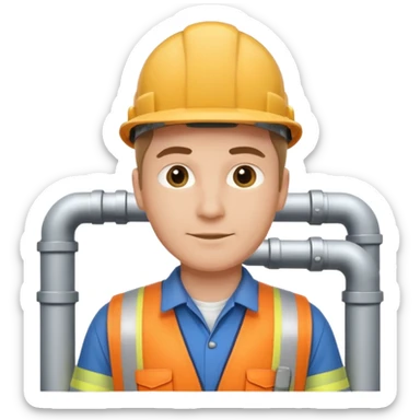 customer. 1 person only white male with shoulder normal person cloths. adult. pipeline technician sticker