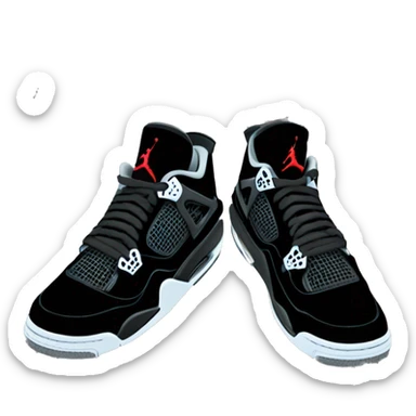 Jordan 4 black cats sticker