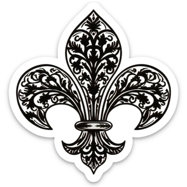 black fleur de lis sticker