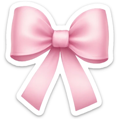 light pink ribbon bow sticker