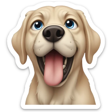 Perro llorando con lágrimas en los ojos  sticker