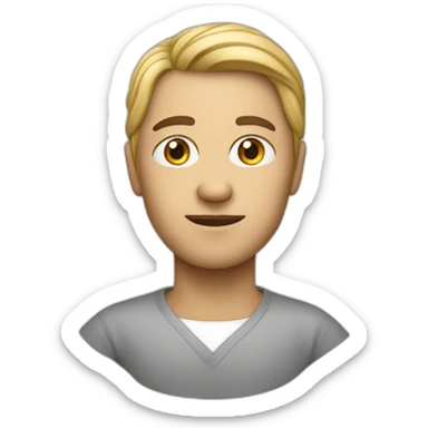 human but rather than face has mercedes logo sticker