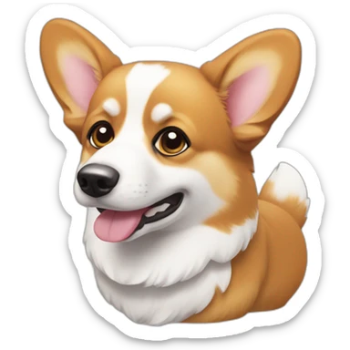 corgi like dog but more white so not a corgi sticker