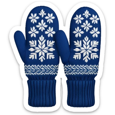 norwegian knit mittens selbu blue sticker