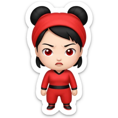 Pucca enojada sticker