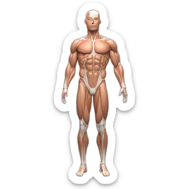 muscle mannequin anatomy sticker
