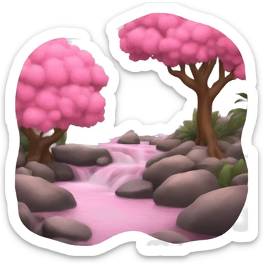 pink brook  sticker