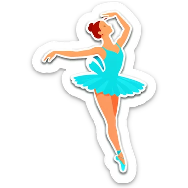 Ballet dancer sticker