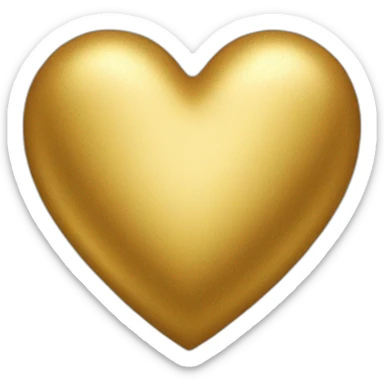 golden heart sticker