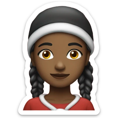 Black girl on Christmas Eve ￼ sticker