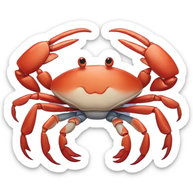 crab sending hearts sticker