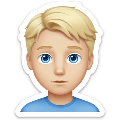 blonde boy with blue eyes and a bit sassy sticker