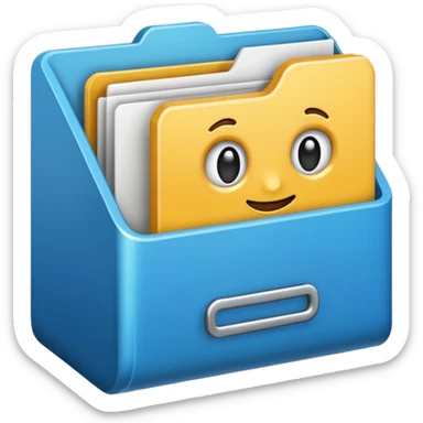 Un emoji de gestor de archivos inspirado en hyperos sticker