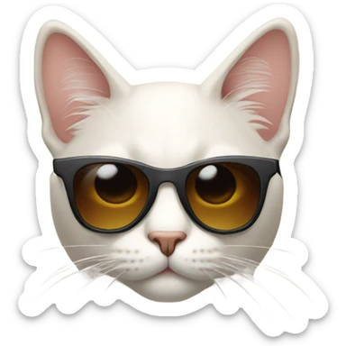 Cat with sunglasses sticker