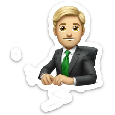 Irish man working in an office sticker