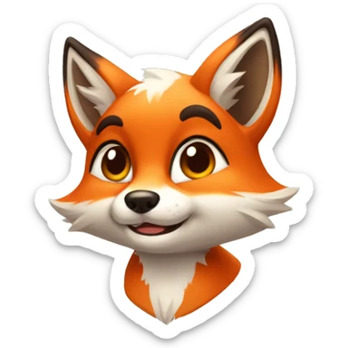 flirtatious fox sticker